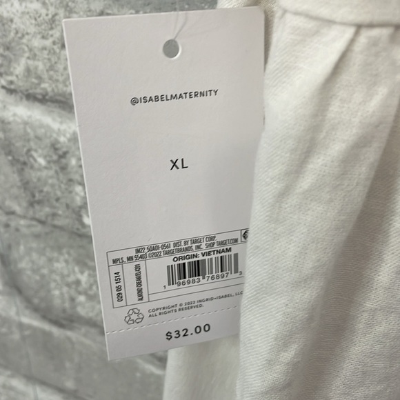 Isabel Maternity Linen Puff Sleeve Dress - Picture 7 of 10